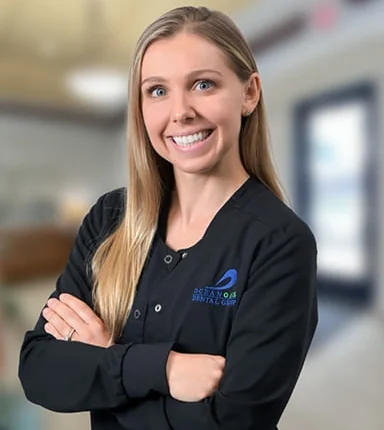Dr. Mariya Pecheny, DMD, of Ocean Oaks Dental Group.